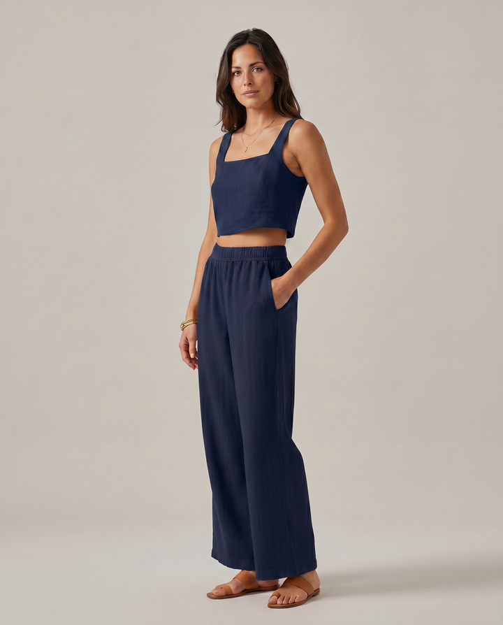 Marilyn | Two-Piece Set with Wide-Leg Pants