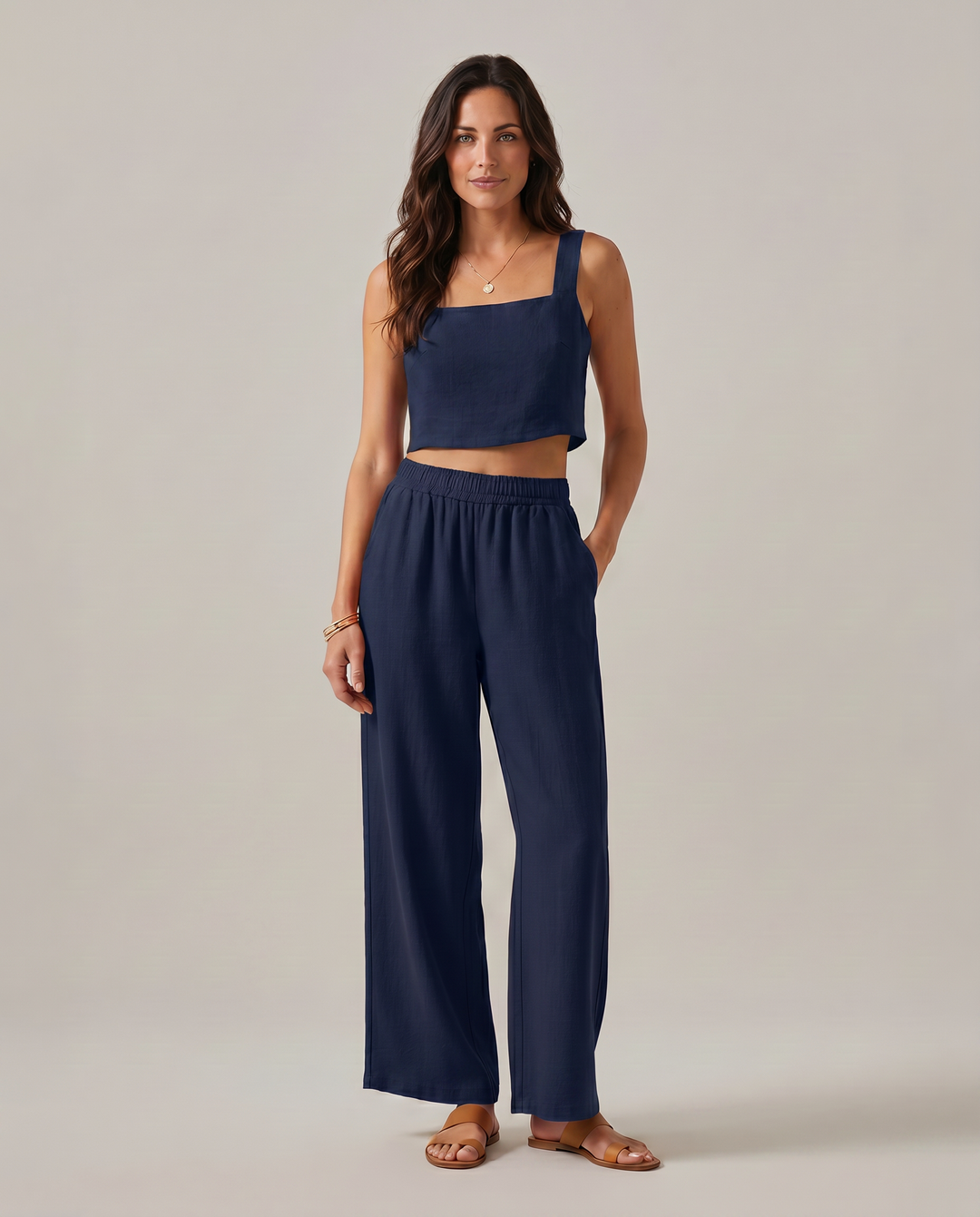 Marilyn | Two-Piece Set with Wide-Leg Pants