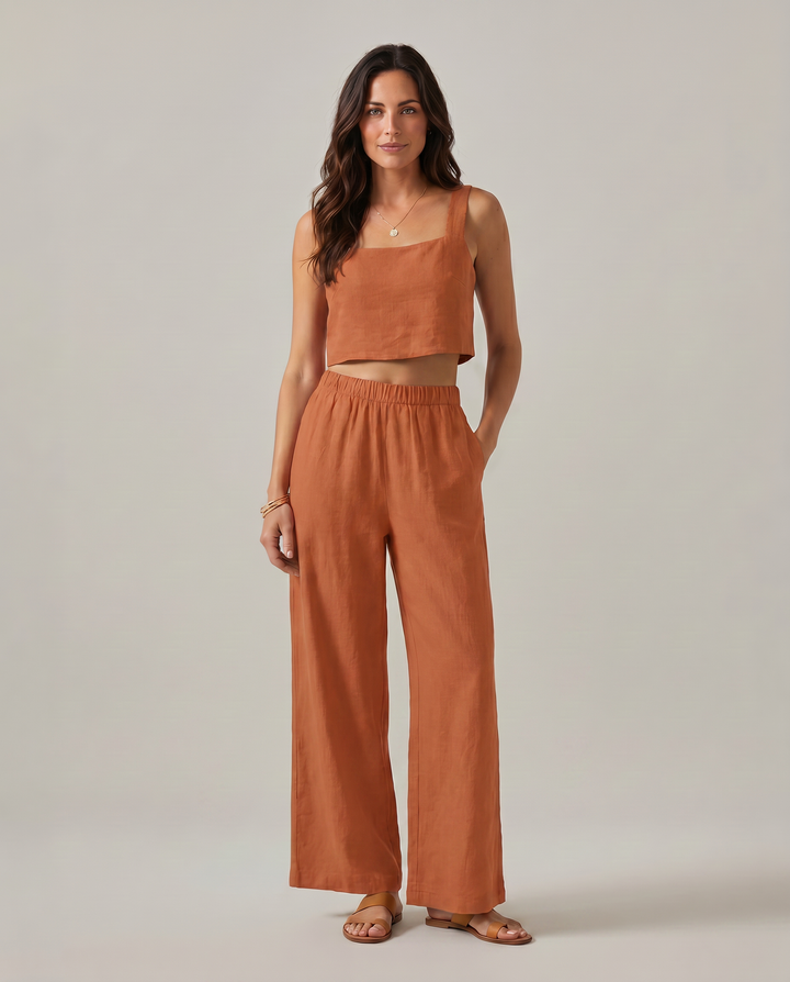 Marilyn | Two-Piece Set with Wide-Leg Pants