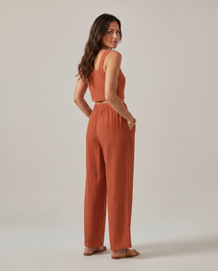 Marilyn | Two-Piece Set with Wide-Leg Pants