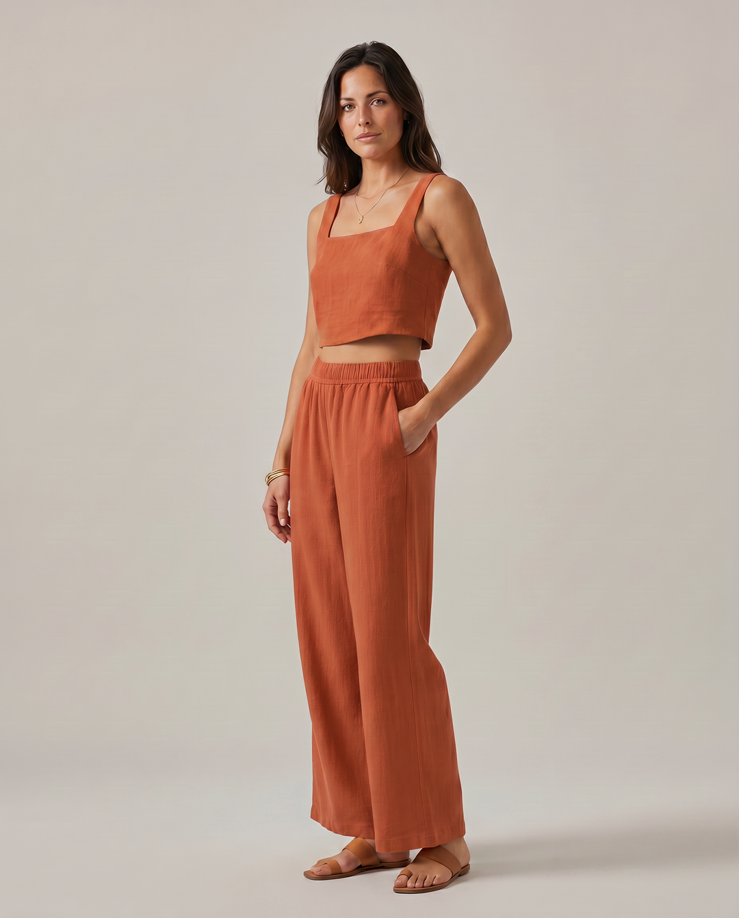 Marilyn | Two-Piece Set with Wide-Leg Pants