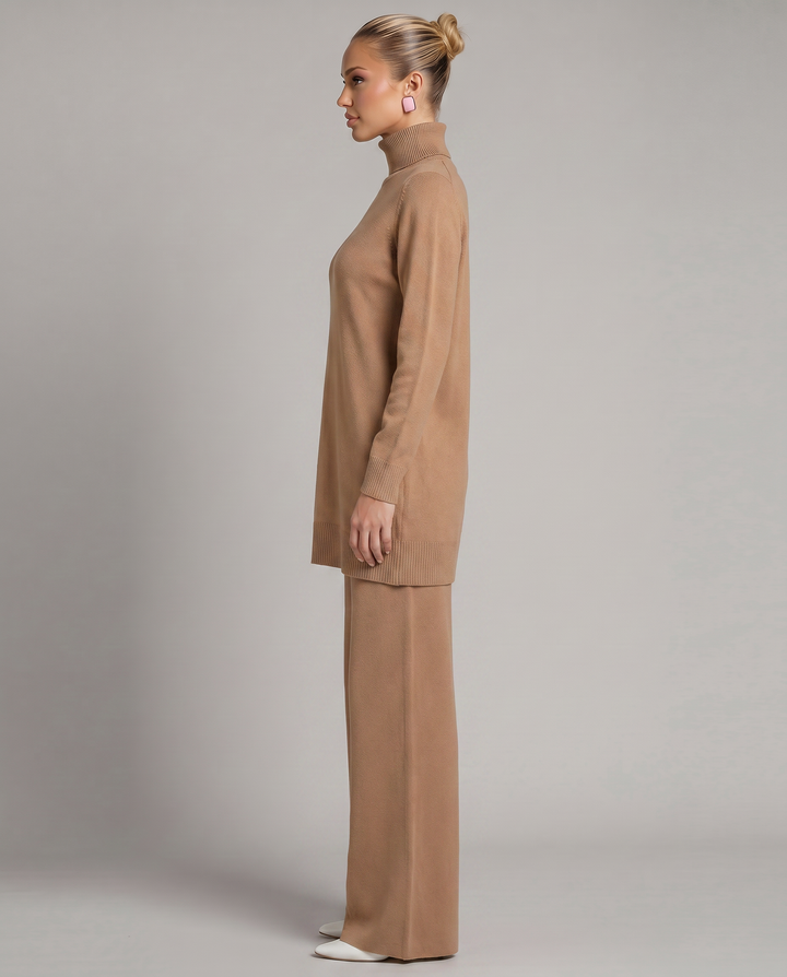 Harper | Knit Set with Wide-Leg Pants