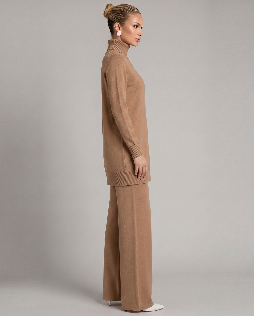Harper | Knit Set with Wide-Leg Pants