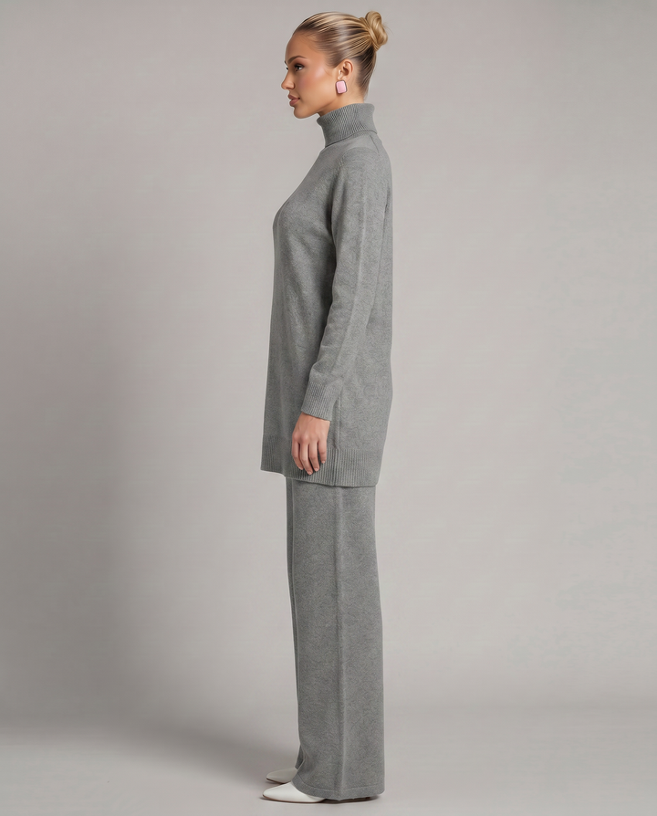 Harper | Knit Set with Wide-Leg Pants