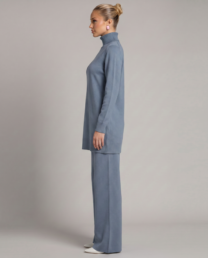 Harper | Knit Set with Wide-Leg Pants