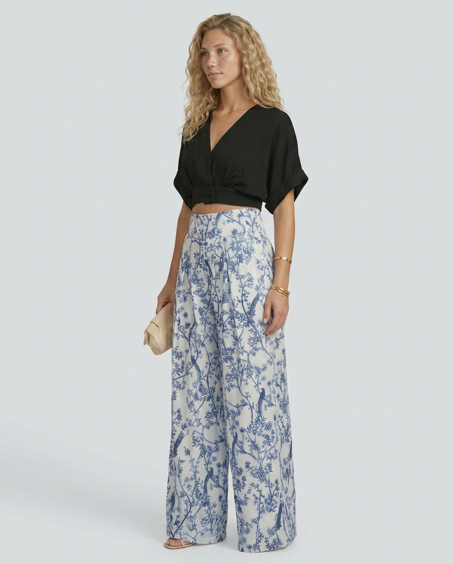 Irene | Two-Piece Set with Wide-Leg Pants