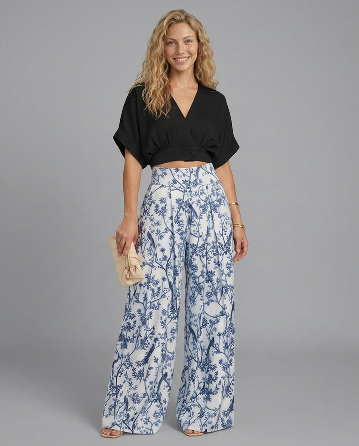 Irene | Two-Piece Set with Wide-Leg Pants