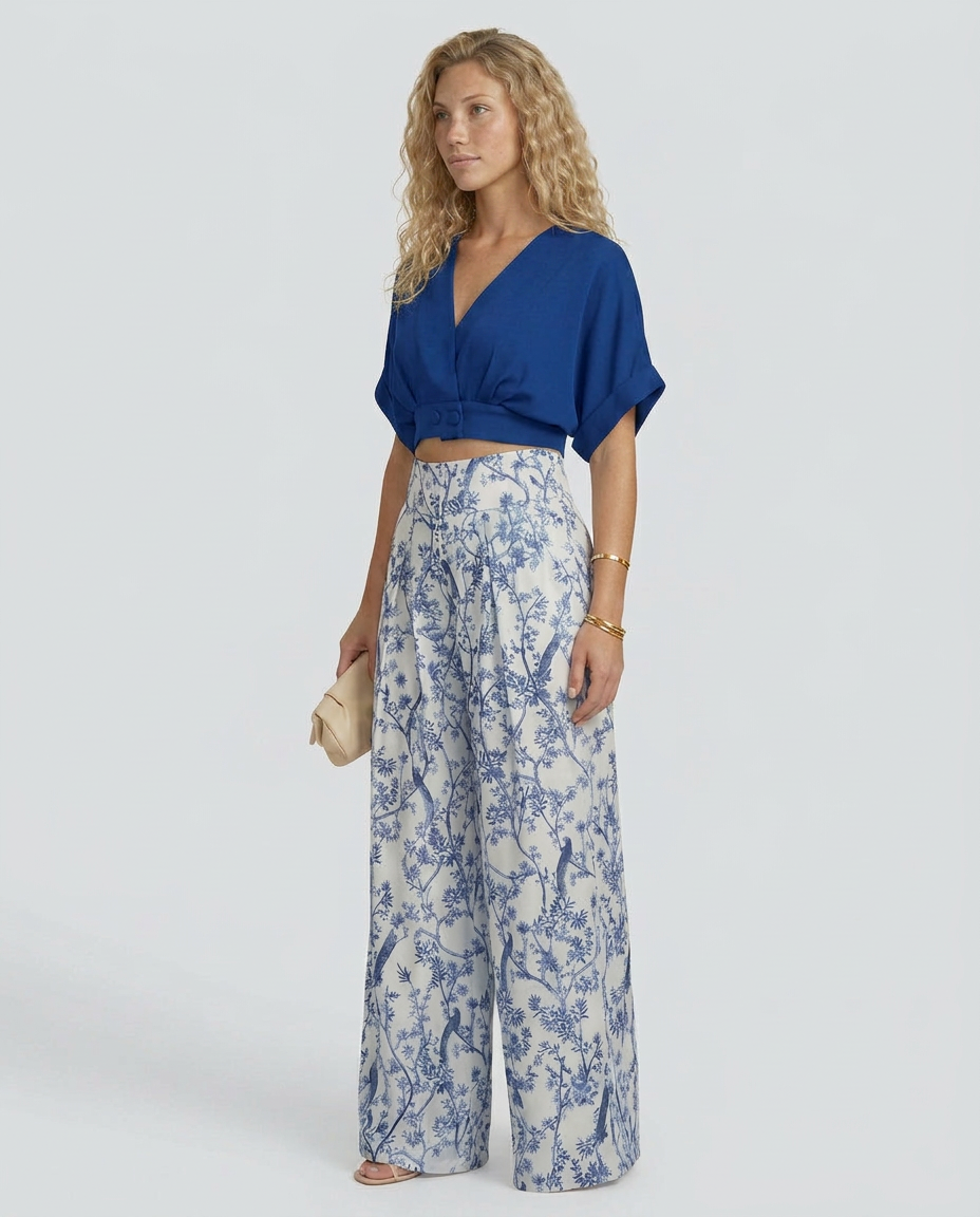 Irene | Two-Piece Set with Wide-Leg Pants
