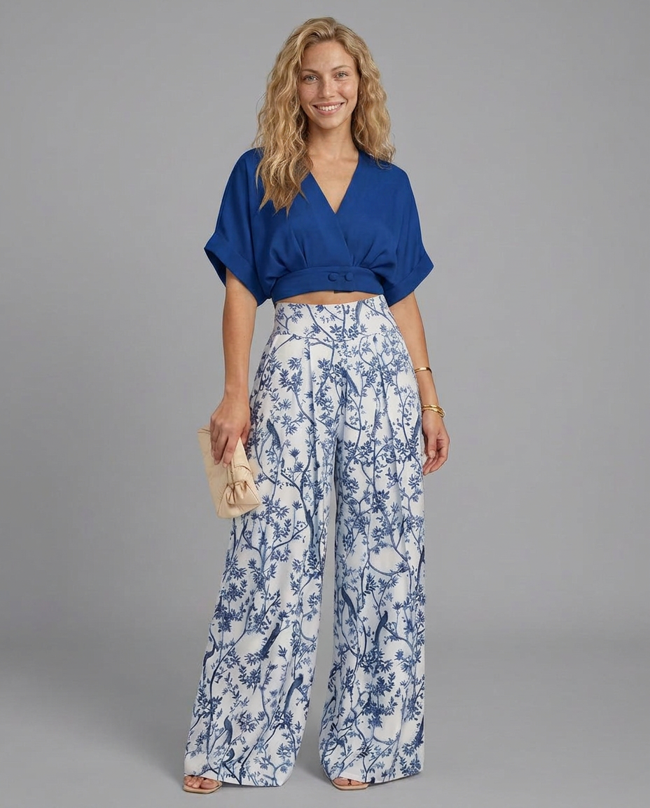 Irene | Two-Piece Set with Wide-Leg Pants