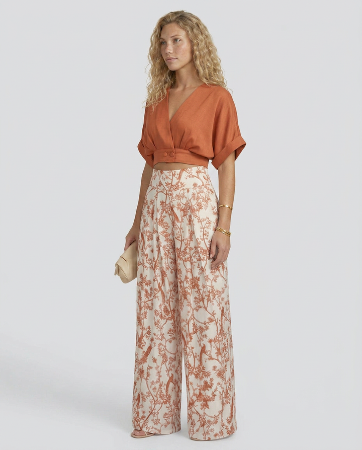 Irene | Two-Piece Set with Wide-Leg Pants