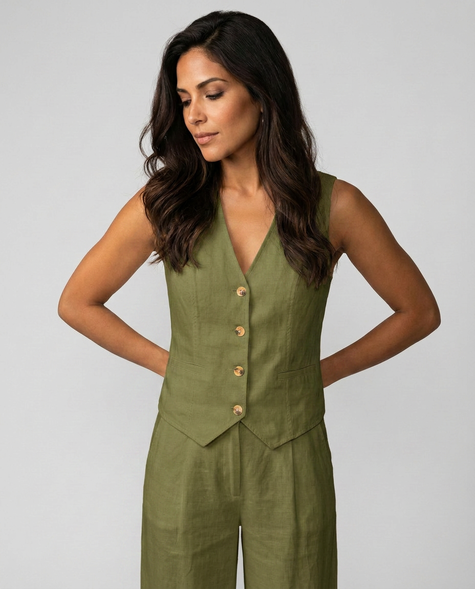 Shirley | Two-Piece Set with Waistcoat and Wide Pants
