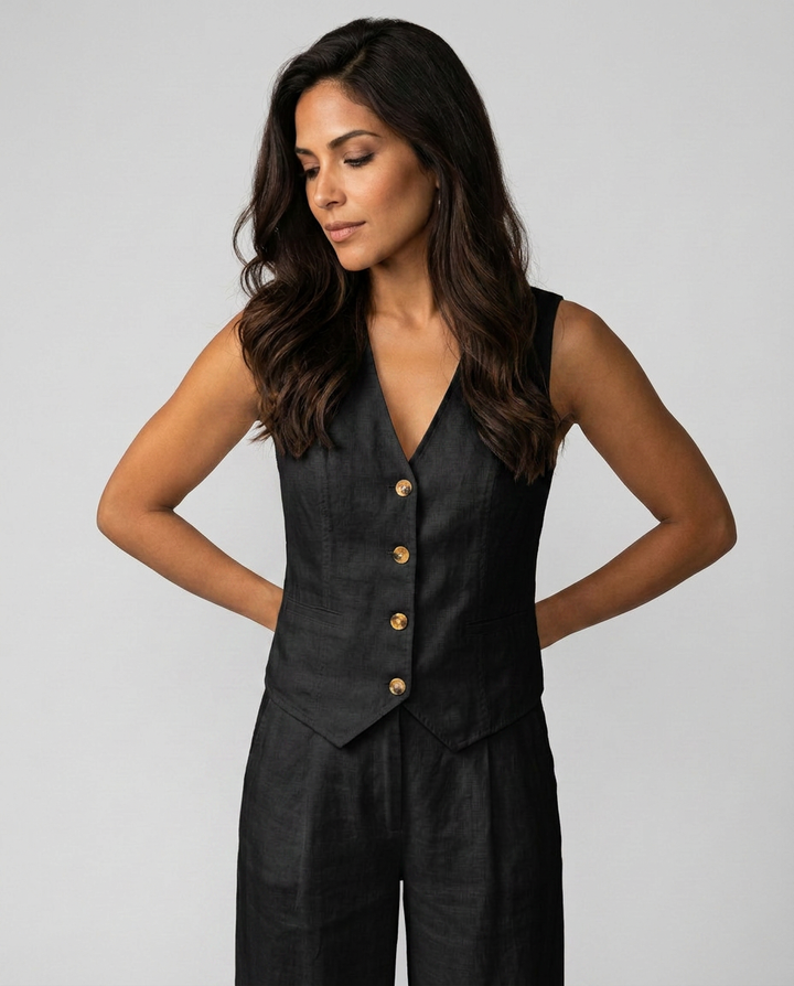 Shirley | Two-Piece Set with Waistcoat and Wide Pants