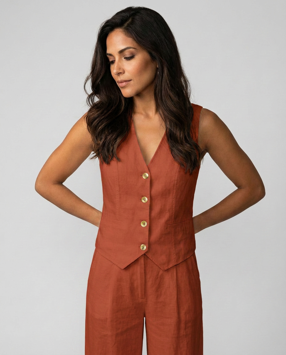 Shirley | Two-Piece Set with Waistcoat and Wide Pants
