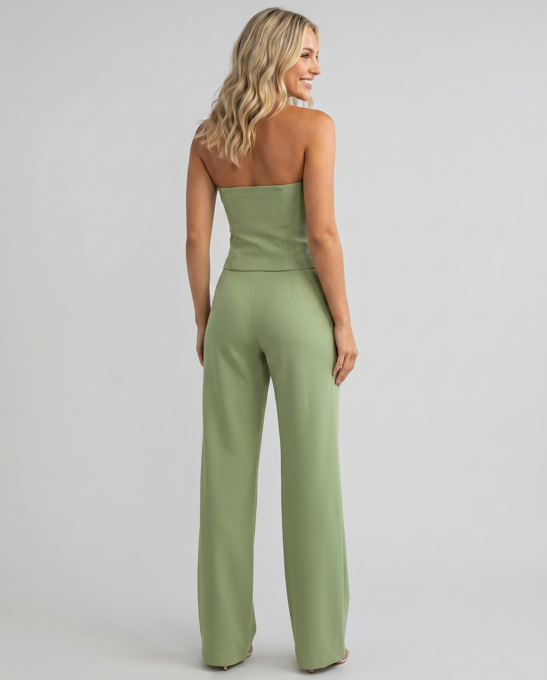 Wendy | Bustier Set with Wide-Leg Pants