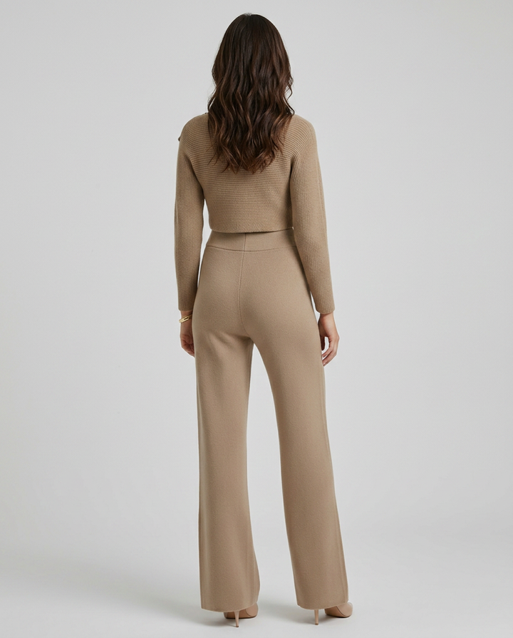 Sarah | Knit Set with Wide-Leg Pants