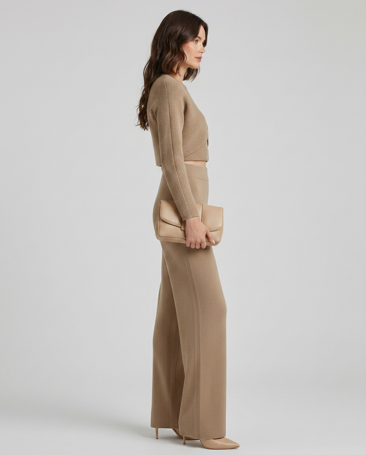 Sarah | Knit Set with Wide-Leg Pants