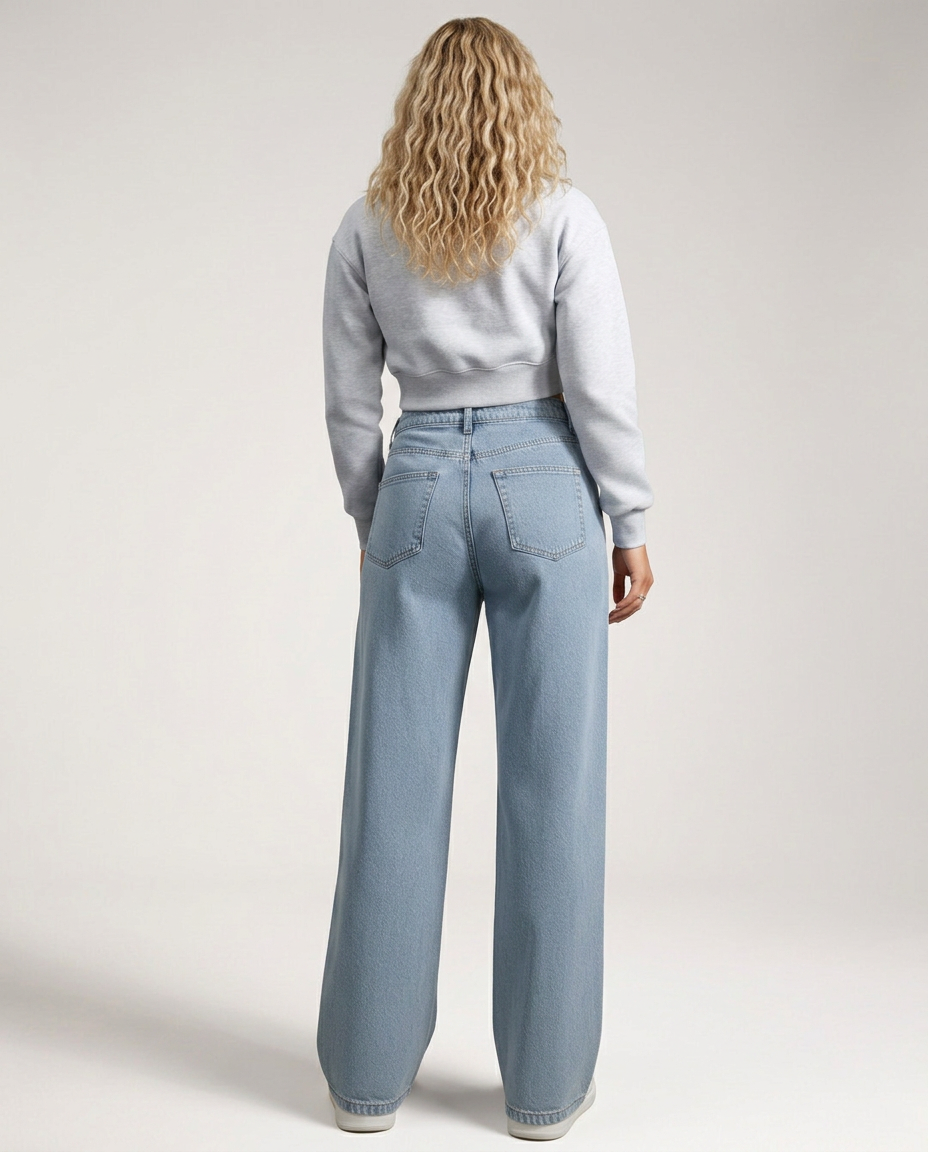 Tia | Wide-Leg Pants with Button Fly