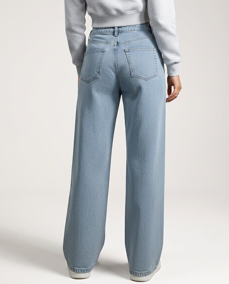 Tia | Wide-Leg Pants with Button Fly