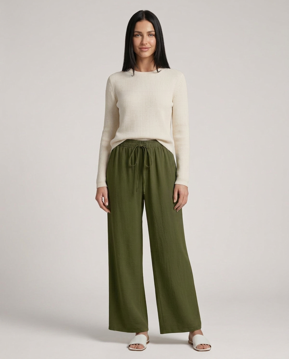Candice | Wide-Leg Pants with Drawstring Waist