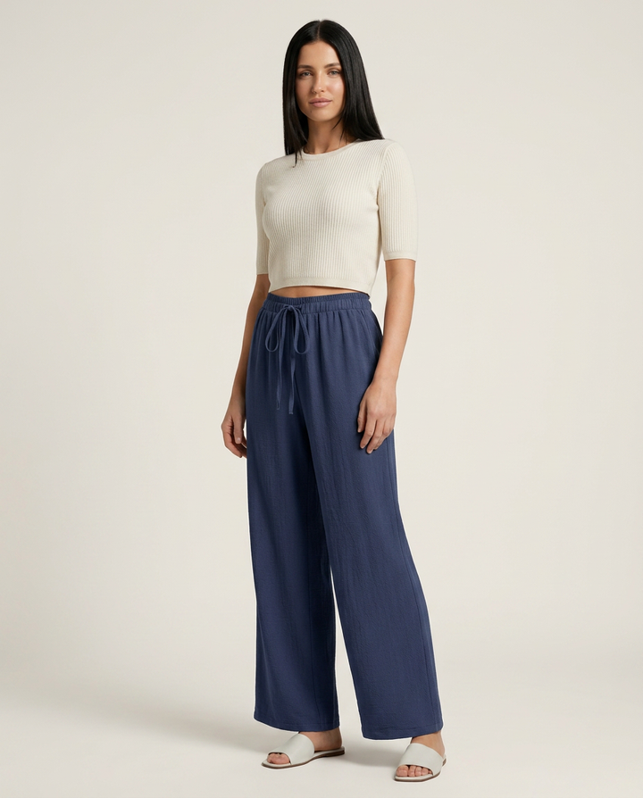 Candice | Wide-Leg Pants with Drawstring Waist