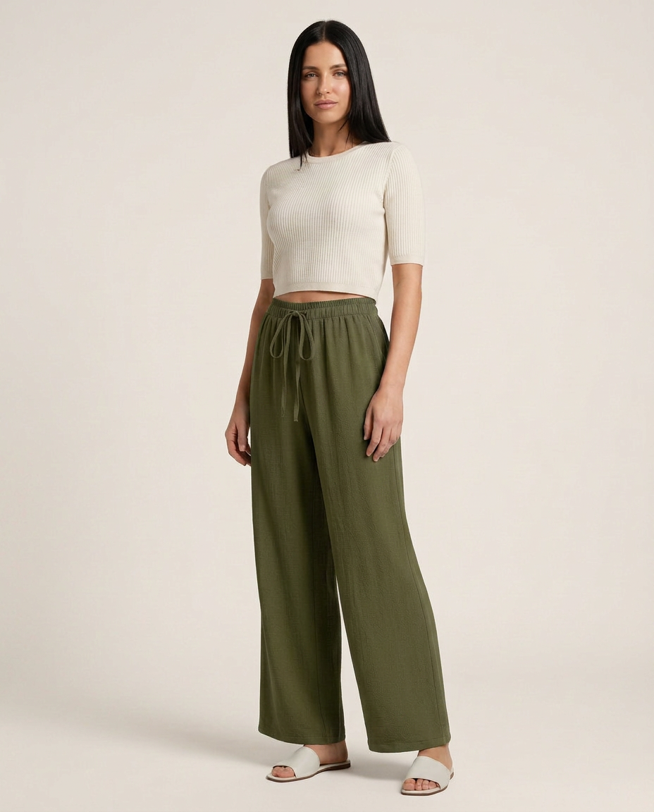 Candice | Wide-Leg Pants with Drawstring Waist