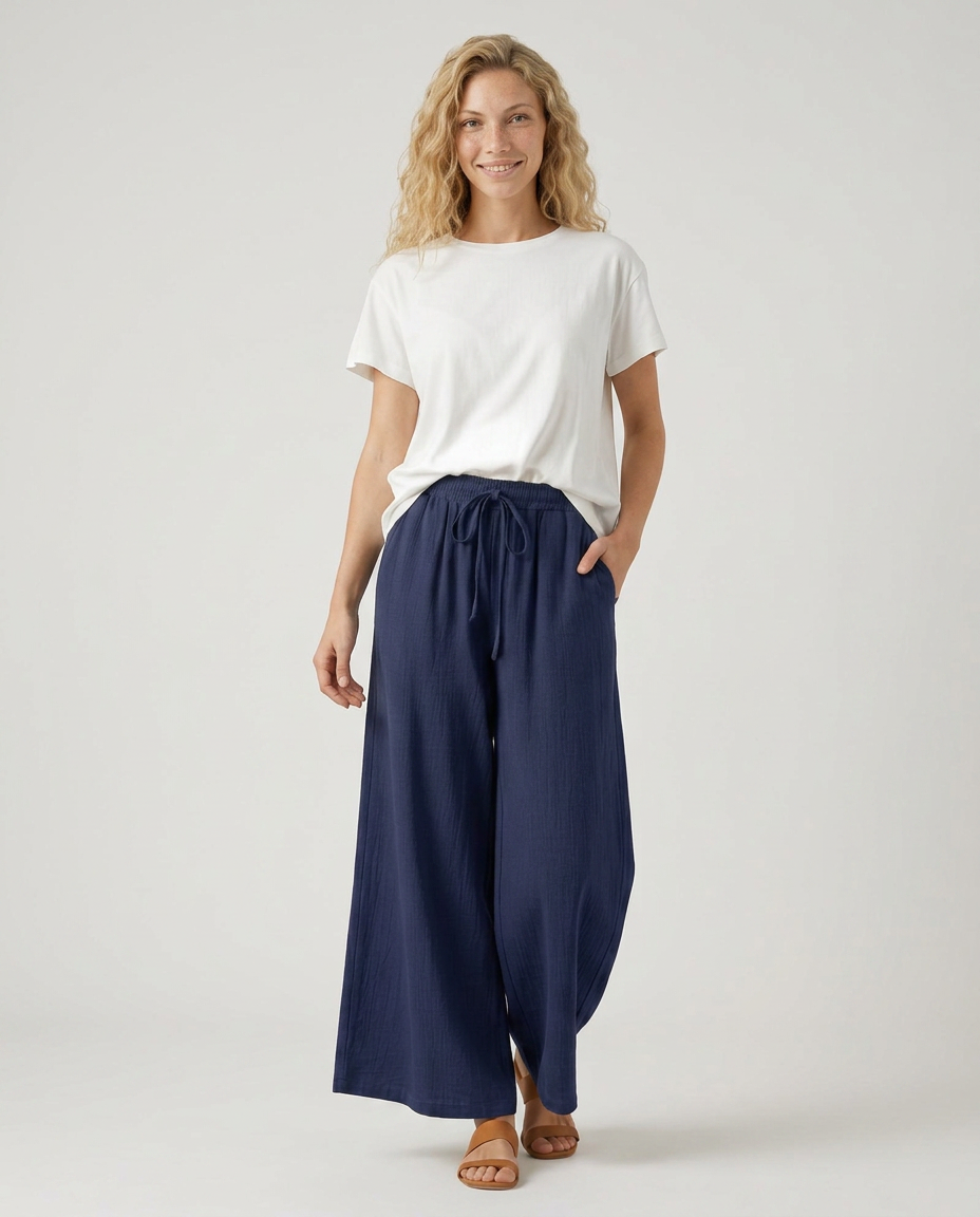 Gloria | Wide-Leg Pants with Drawstring