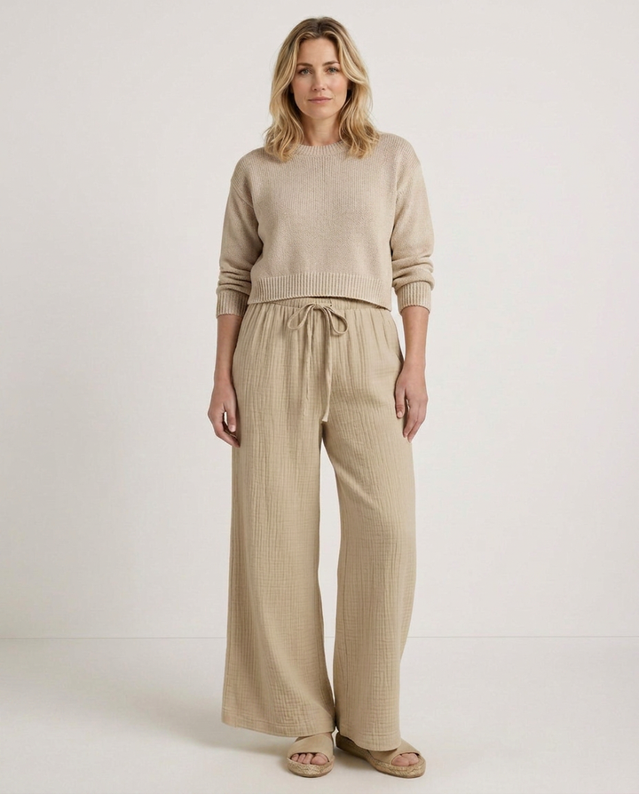 Tiffany | Wide-Leg Pants with Elastic Waist