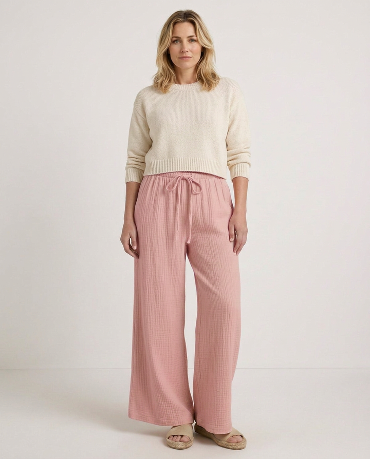 Tiffany | Wide-Leg Pants with Elastic Waist