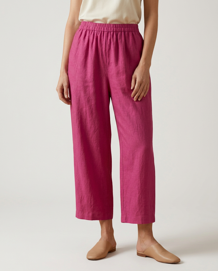 Janet | Wide Leg Pants with Elastic Waistband