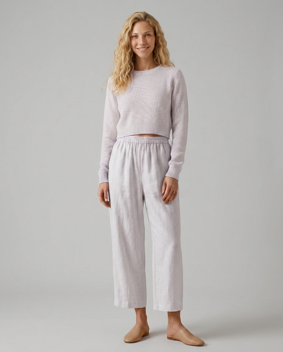 Janet | Wide Leg Pants with Elastic Waistband