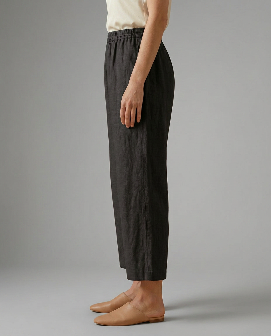 Janet | Wide Leg Pants with Elastic Waistband
