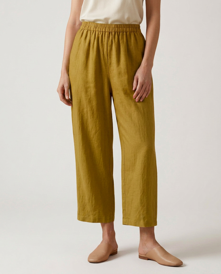 Janet | Wide Leg Pants with Elastic Waistband
