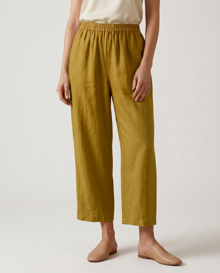 Janet | Wide Leg Pants with Elastic Waistband