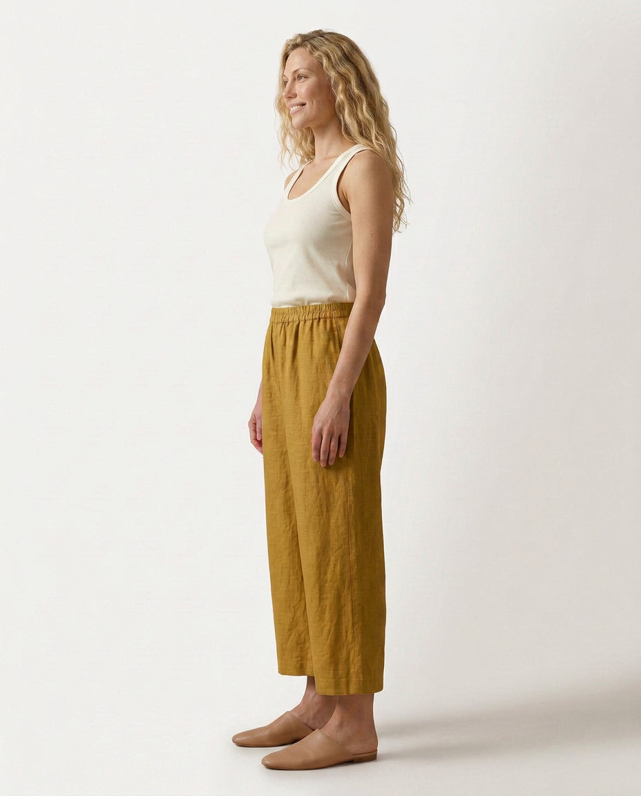 Janet | Wide Leg Pants with Elastic Waistband