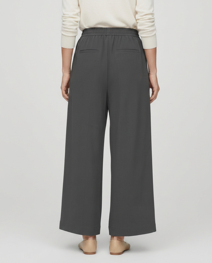Nona | Wide Leg Pants with Elastic Waistband