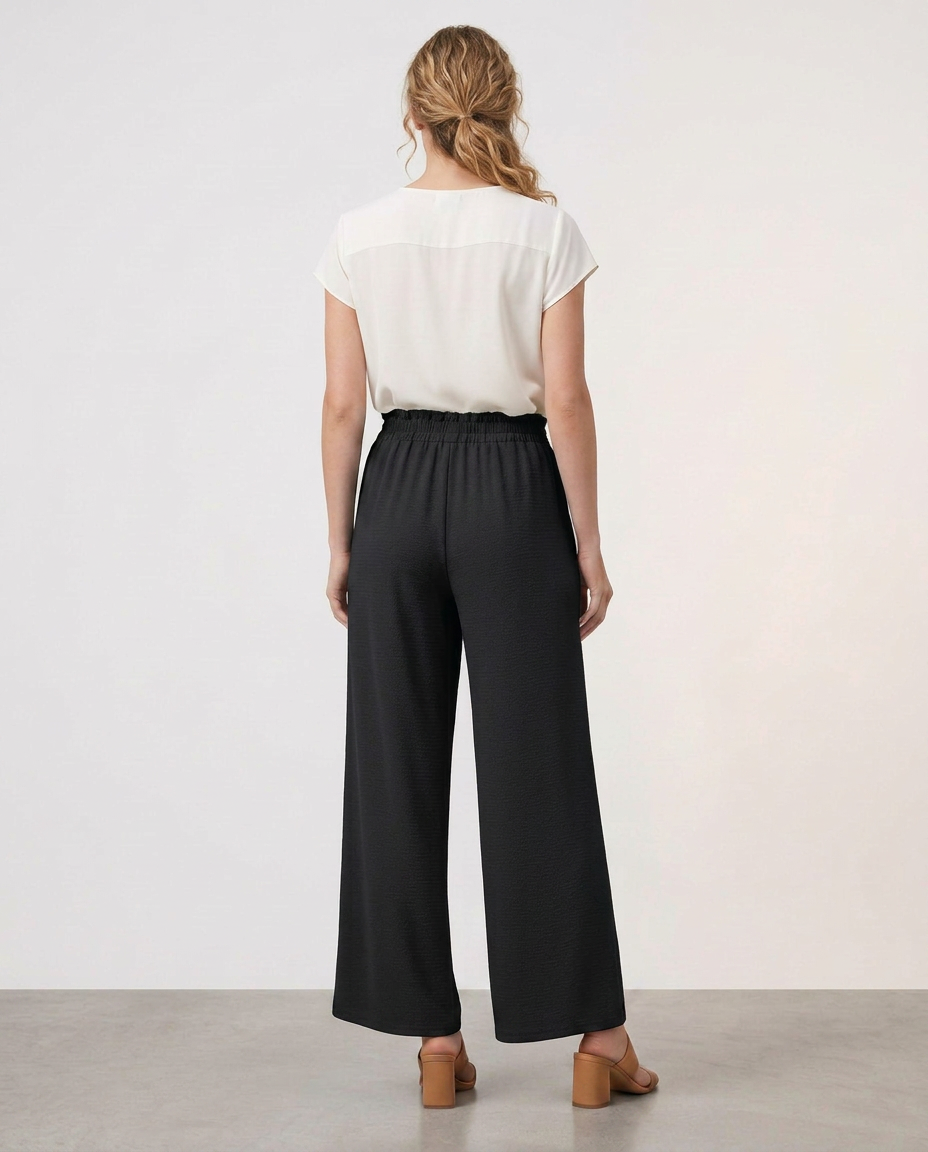 Tami | Wide Leg Pants with Elastic Waistband