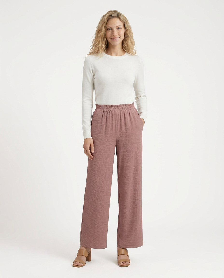 Tami | Wide Leg Pants with Elastic Waistband