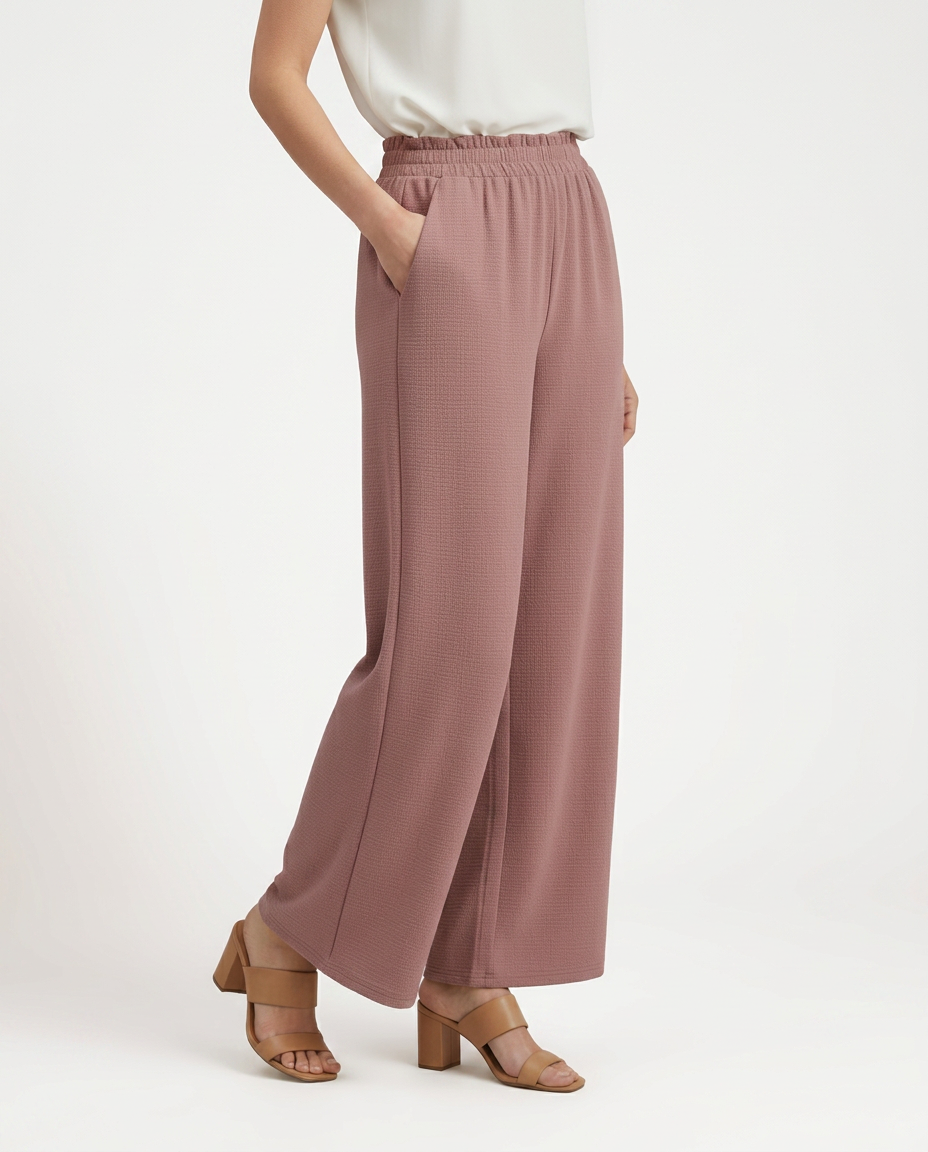 Tami | Wide Leg Pants with Elastic Waistband