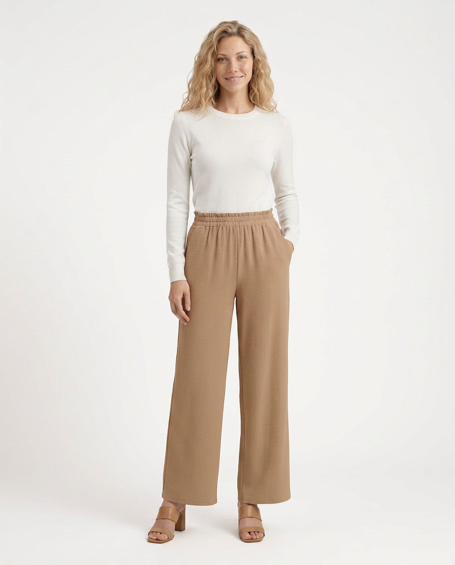 Tami | Wide Leg Pants with Elastic Waistband
