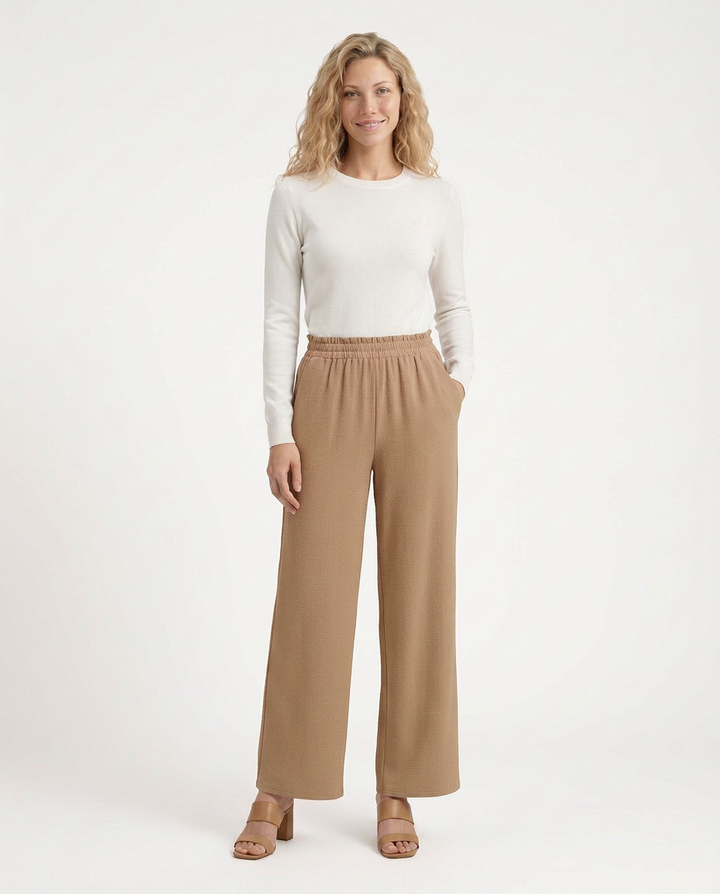 Tami | Wide Leg Pants with Elastic Waistband