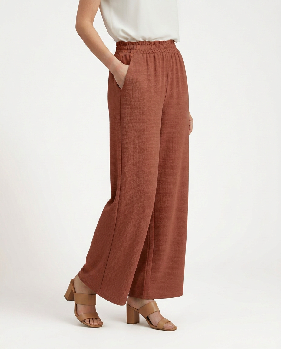 Tami | Wide Leg Pants with Elastic Waistband