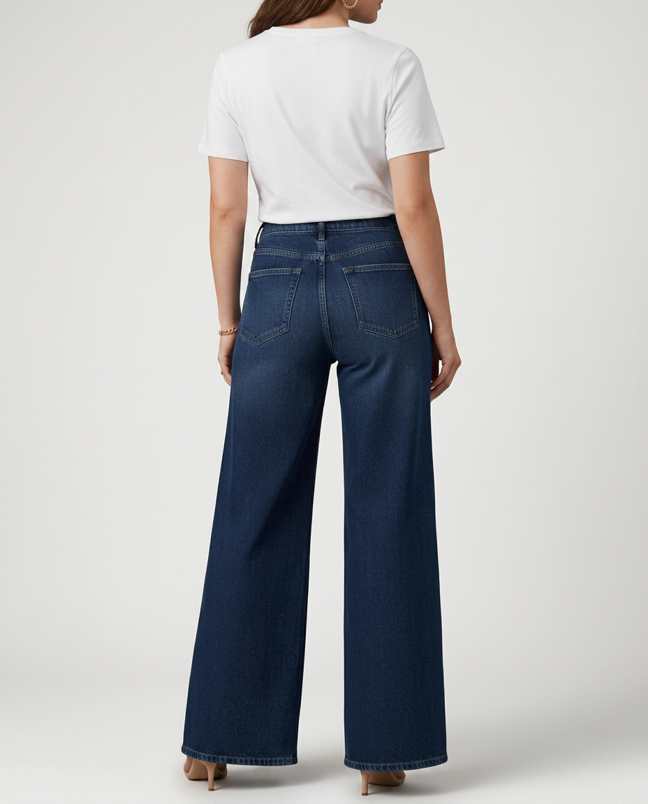 Lee | High Waist Wide Leg Denim Look Pants