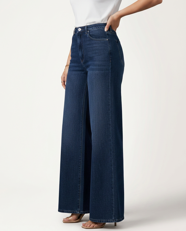 Lee | High Waist Wide Leg Denim Look Pants