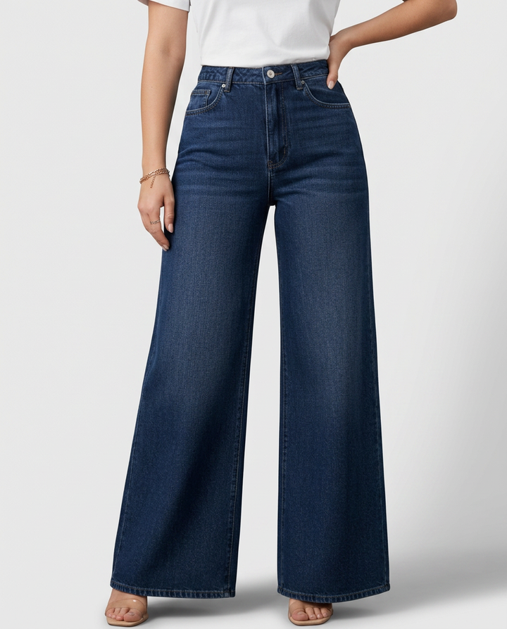 Lee | High Waist Wide Leg Denim Look Pants
