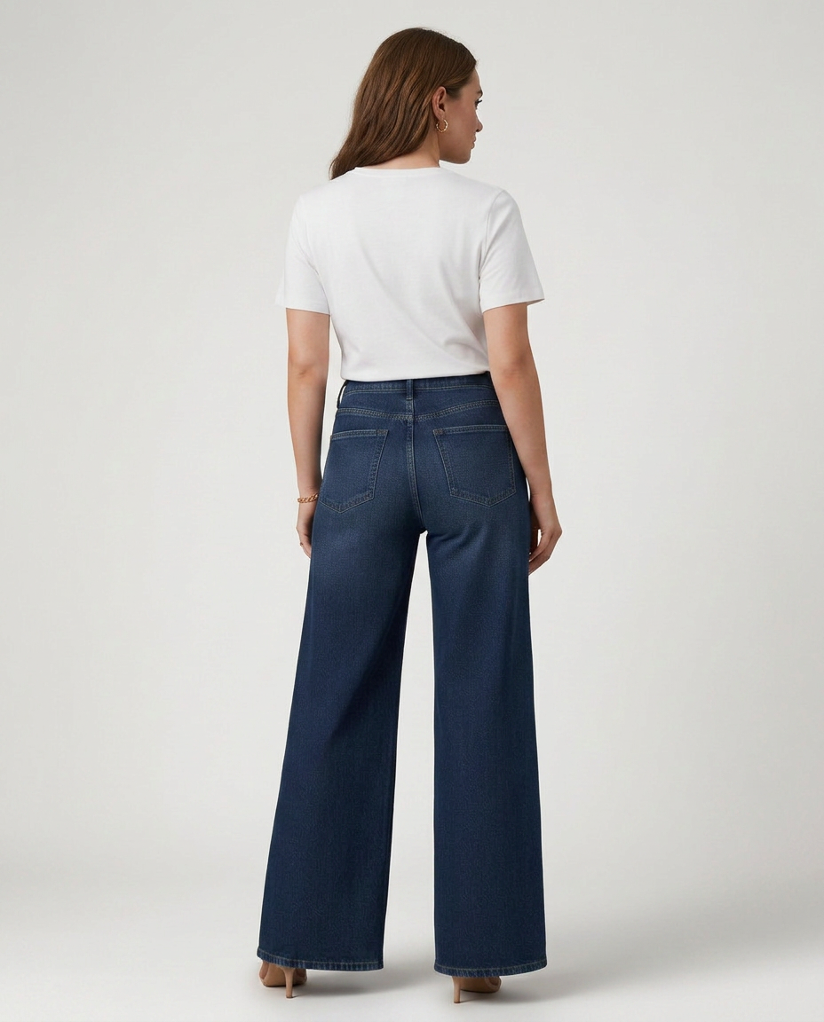 Lee | High Waist Wide Leg Denim Look Pants