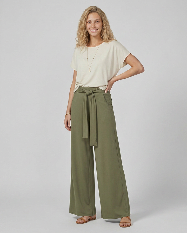 Polly | Tie-Waist Wide-Leg Pants