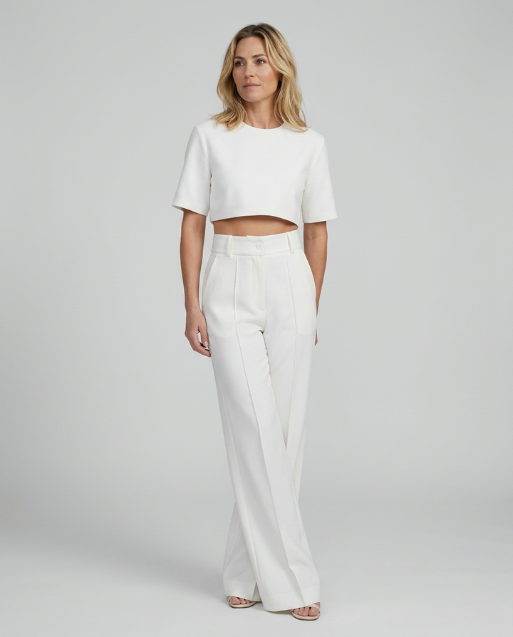Bella | Two-Piece Set with Crop Top and Wide-Leg Pants