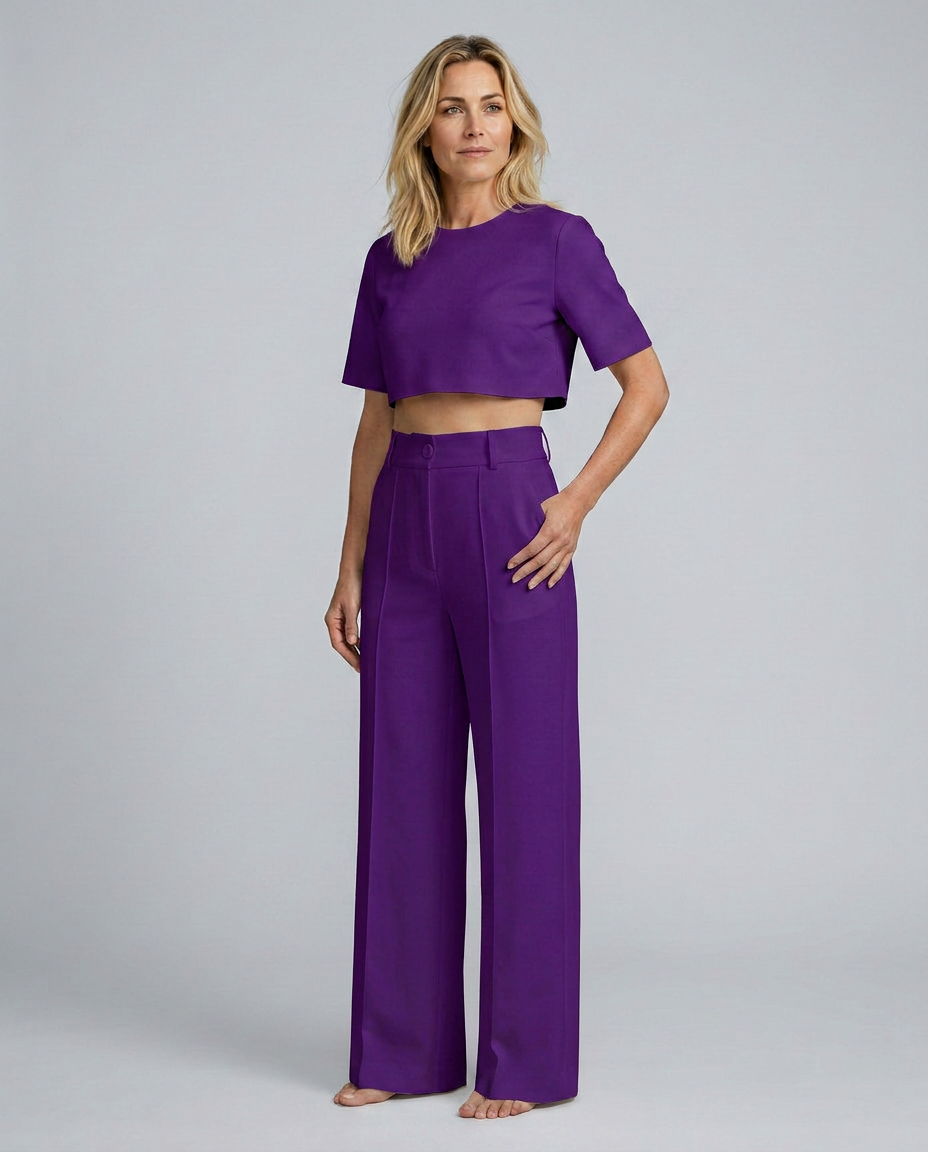 Bella | Two-Piece Set with Crop Top and Wide-Leg Pants