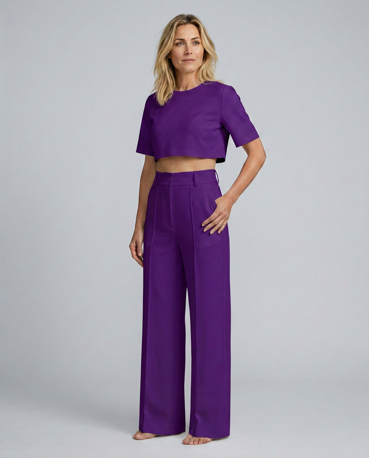 Bella | Two-Piece Set with Crop Top and Wide-Leg Pants