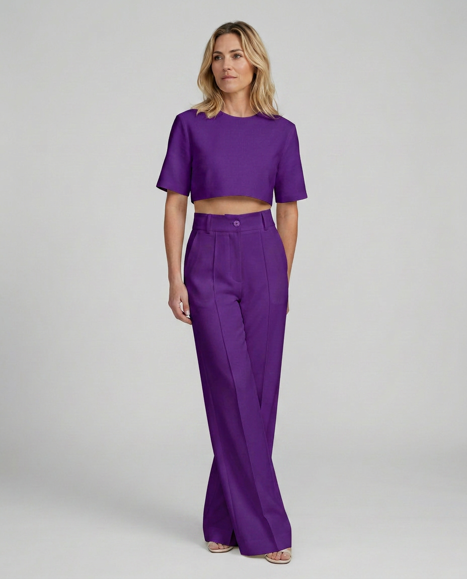 Bella | Two-Piece Set with Crop Top and Wide-Leg Pants